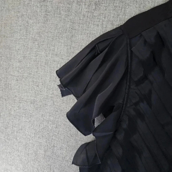 NWOT Nic & Zoe Fiesta Top Women's Size XL Black Short Flutter Sleeve Pullover - Picture 8 of 10